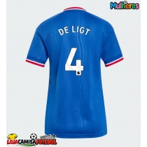 Camisa de Futebol Manchester United Matthijs de Ligt #4 Equipamento Secundário Mulheres 2026-27 Manga Curta